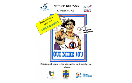 Recherche de bénévoles pour le Triathlon BRESSAN